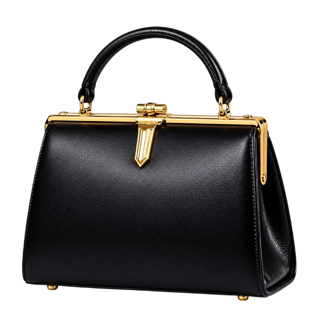 Bagvora Black Noir Luxe Vintage Handbag